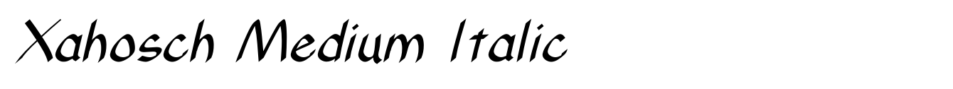 Xahosch Medium Italic